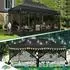LuxusKollektion Faltpavillon 3x6m mit 6 Netzseitenwänden, wasserdicht, schwarz
