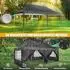 LuxusKollektion Faltpavillon 3x6m wasserdicht UV50+ mit 6 Seitenwänden, schwarz
