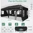 COBIZI Faltpavillon 3x6m, wasserdicht, 6 Seitenwände, UV-Schutz, schwarz