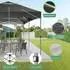 COBIZI Faltpavillon 3x6m, wasserdicht, 6 Seitenwände, UV-Schutz, schwarz