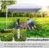 LuxusKollektion Faltpavillon 2,5x2,5m mit Seitenteilen und Fenstern, weiß, Polyester, wasserdicht