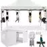 LuxusKollektion Faltpavillon 3x4,5m wasserdicht, UV-Schutz, 4 Seitenteile, weiß