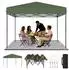 LuxusKollektion Pop-Up Pavillon 3x3m faltbar, höhenverstellbar 240-260cm, grün