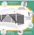 COBIZI Faltpavillon 3x6m wasserdicht UV-Schutz mit 6 Mesh-Seitenwänden, weiß
