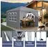 LuxusKollektion Faltpavillon 3x3m grau, wasserdicht, UV-Schutz, 4 Seitenteile