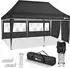 tillvex Faltpavillon 3x6m anthrazit, 3 Seitenteile, UV 50+, wasserdicht (TVGP-025)
