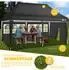 tillvex Faltpavillon 3x6m anthrazit, 3 Seitenteile, UV 50+, wasserdicht (TVGP-025)