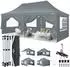 COBIZI Faltpavillon 3x6m wasserdicht UV50+ grau, 6 Seitenwände, Oxford 420D