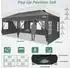 COBIZI Faltpavillon 3x6m, wasserdicht, UV-Schutz, 6 Seitenwände, grau