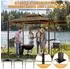 LuxusKollektion Grillpavillon mit Seitenmarkise, Doppeldach, beige