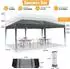 COBIZI Faltpavillon 3x6m mit 6 Seitenwänden, nebliges Grau, wasserdicht