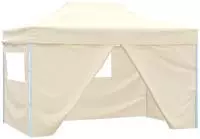 vidaXL Party-Zelt 280 x 410 x 315 cm Creme Oxford-Stoff