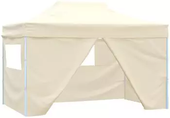 vidaXL Party-Zelt 280x410x315cm, creme, Oxford-Stoff