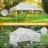 LuxusKollektion Faltpavillon 3x6m wasserdicht mit 6 Seitenwänden, weiß, UV50+