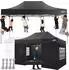 COBIZI Faltpavillon 3x4,5m mit 4 Seitenwänden, wasserdicht, schwarz