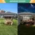COBIZI Faltpavillon 3x3m grau, wasserdicht UV50+, 3 Seitenteile