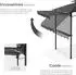 TecTake Maracaibo Grillpavillon mit Markise, Doppeldach, 316x150x250cm, anthrazit