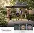 TecTake Maracaibo Grillpavillon mit Markise, Doppeldach, 316x150x250cm, anthrazit