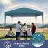 LuxusKollektion Faltpavillon 3x3m wasserdicht, UV-Schutz 50+, dunkelgrün, 4 Seitenteile