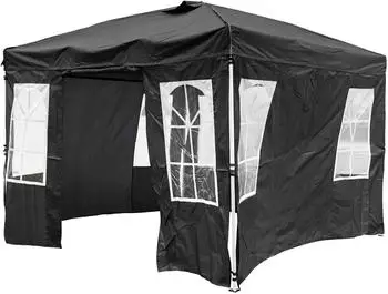 Costway Pop-Up Faltpavillon 3x3m höhenverstellbar mit 4 Seitenwänden