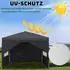 LuxusKollektion Faltpavillon 3x3m wasserdicht mit 4 Seitenteilen und Fenstern, anthrazit