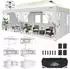 COBIZI Faltpavillon 3x6m, weiß, wasserdicht, 6 Seitenwände, UV-Schutz
