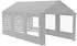 LuxusKollektion Partypavillon 3x6m mit 4 Seitenwänden, wasserdicht, grau