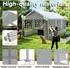 LuxusKollektion Partypavillon 3x6m mit 4 Seitenwänden, wasserdicht, grau