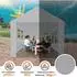 LuxusKollektion Partypavillon 3x6m mit 4 Seitenwänden, wasserdicht, grau