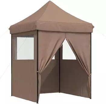 vidaXL Partyzelt 200x200x306cm, braun, Oxford-Stoff