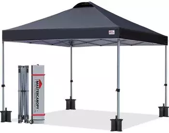 LuxusKollektion Pop-up Pavillon 3x3m, Schnellaufbau, UPF50+, schwarz
