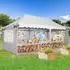 Gerster Faltpavillon 3x6m wasserdicht UV50+ mit 6 Seitenwänden, weiß