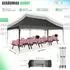Gerster Faltpavillon 3x6m wasserdicht UV50+ mit 6 Seitenwänden, schwarz