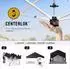 LuxusKollektion Crown Shades Faltpavillon 3x3m, wasserdicht, 4 Seitenteile, UV-Schutz 50+, schwarz