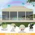 COBIZI Faltpavillon 3x6m wasserdicht UV-Schutz mit 6 Mesh-Seitenwänden, khaki