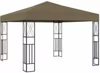 vidaXL Pavillon 3x3 m Taupe Stoff