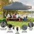 COBIZI Faltpavillon 3x4,5m wasserdicht UV-Schutz 50+ mit 4 Seitenteilen, grau