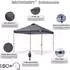 LuxusKollektion Pop-up Pavillon 3x3m, anthrazit, UPF50+, wasserabweisend