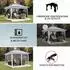 COBIZI Faltpavillon 3x3m Doppeldach mit Moskitonetz, grau