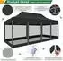 COBIZI Faltpavillon 3x6m 420D Oxford wasserdicht, 6 Seitenwände, schwarz
