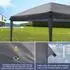 LuxusKollektion Faltpavillon 3x6m, 6 Seitenteile, wasserdicht, UV-Schutz 50+, dunkelgrau