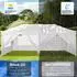 LuxusKollektion Faltpavillon 3x6m mit 6 Seitenwänden, wasserdicht, UV-Schutz, weiß
