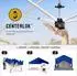 LuxusKollektion Crown Shades Faltpavillon 3x3m, wasserdicht, UV50+, 4 Seitenteile, marineblau