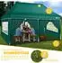 tillvex Faltpavillon 3x6m grün, 6 Seitenwände, UV-Schutz 50+, wasserdicht (TVGP-034)