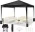 LuxusKollektion Faltpavillon 3x3m wasserdicht UV-Schutz UPF 50+ schwarz