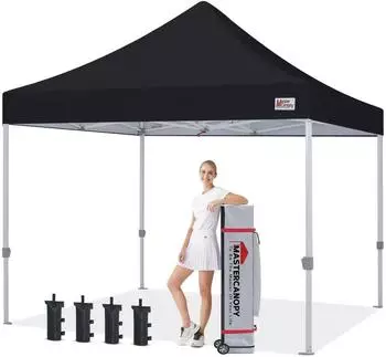 LuxusKollektion Faltpavillon 3x3m Heavy-Duty, schwarz