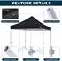 LuxusKollektion Faltpavillon 3x3m Heavy-Duty, schwarz