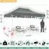 COBIZI Faltpavillon 3x4,5m wasserdicht UV-Schutz mit 4 Mesh-Seitenwänden, grau