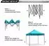 LuxusKollektion Faltpavillon Pop-up türkis 2,5x2,5m
