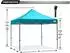 LuxusKollektion Faltpavillon Pop-up türkis 2,5x2,5m